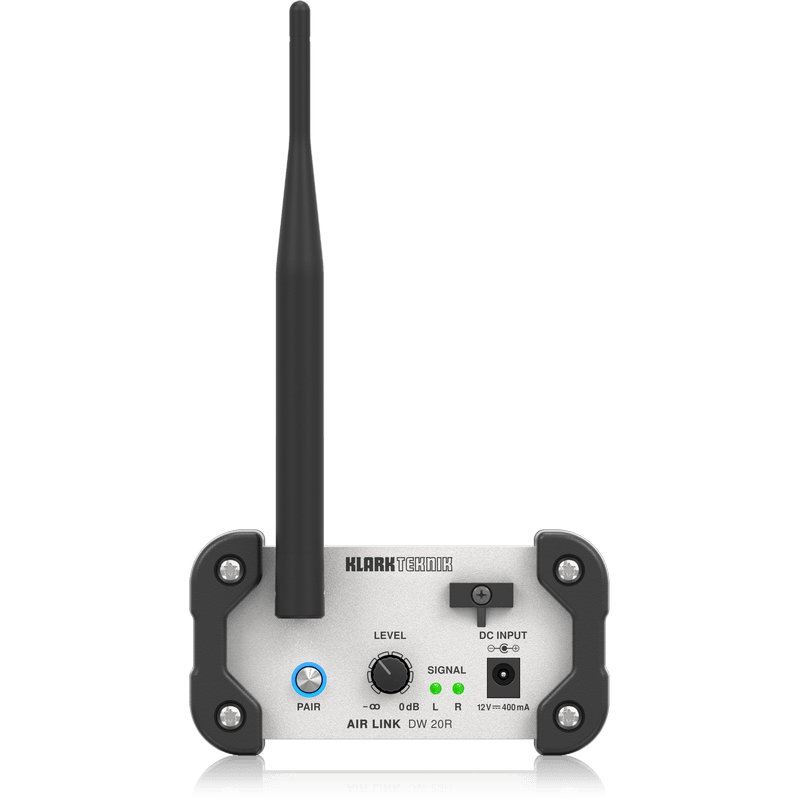 Klark Teknik DW 20R 2.4 GHz Wireless Stereo Receiver for High-Performance Stereo Audio Broadcasting