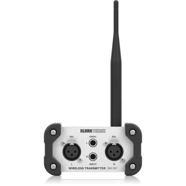 Klark Teknik DW 20T 2.4 GHz Wireless Stereo Transmitter for High-Performance Stereo Audio Broadcasting