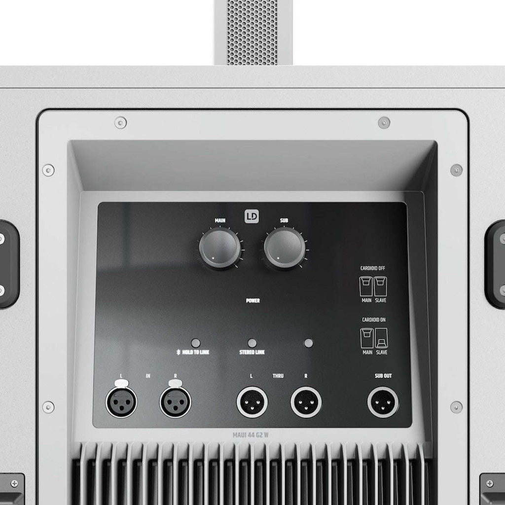 LD Systems MAUI 44 G2 White Column PA System with Subwoofer
