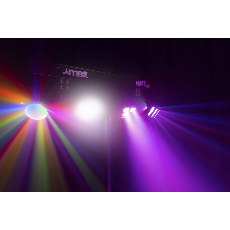 MAX PartyBar09 1x Par 1x Strobe 1x Derby 1x Jellymoon LED