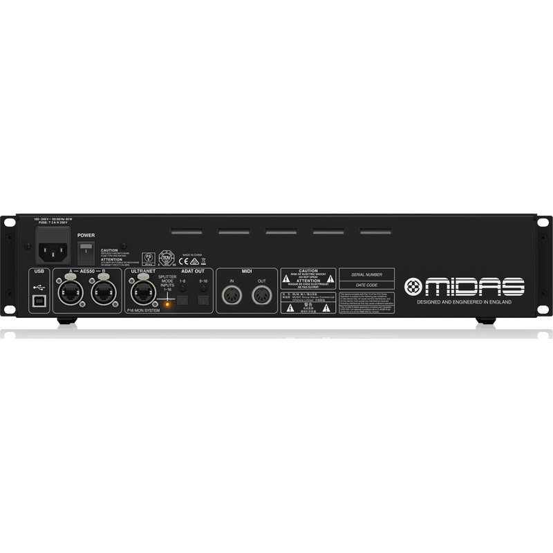 Midas DL16 16 Input, 8 Output Stage Box with 16 MIDAS Microphone Preamps