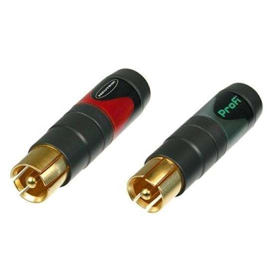 Neutrik - NF2C-B/2 - RCA Plugs with Black Body/Gold Contacts (pair)