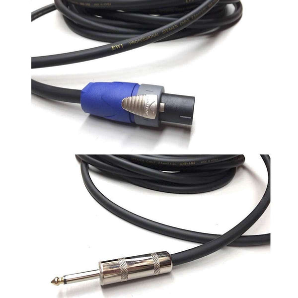 Neutrik NL2FX Speakon© to Extra Heavy Duty EWI Jumbo Jack 2x 2.5mm 13 Gauge Speaker Cable