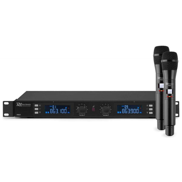 Power Dynamics PD632H Dual Wireless Handheld Microphone System (568 – 582MHz)