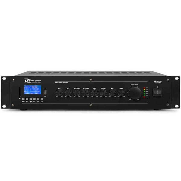 Power Dynamics PRM120 120W 100V 6 Channel Mixer/PA Amplifier