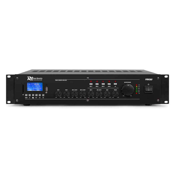 Power Dynamics PRM360 360W 100V 4 Zone 6 Channel Mixer/PA Amplifier