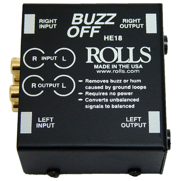 Rolls HE18 Buzz Off 2-Channel Audio Hum and Buzz Remover