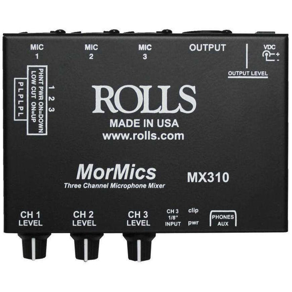 Rolls MX310 3 Channel Mono Microphone Mixer/Combiner
