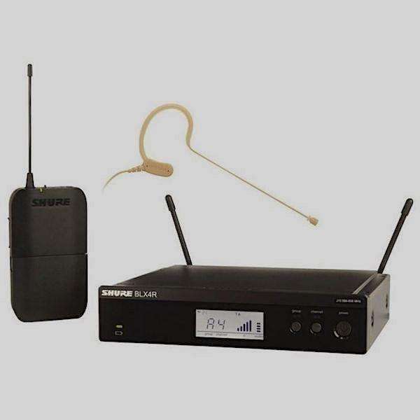 Shure BLX14R/MX153 Wireless Half-Rack Headworn System with Rack Mount Kit (662-686MHz)
