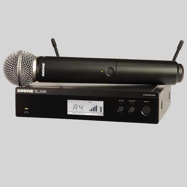 Shure BLX24R/SM58 Handheld Wireless System with Rack Mount Kit (662-686MHz)