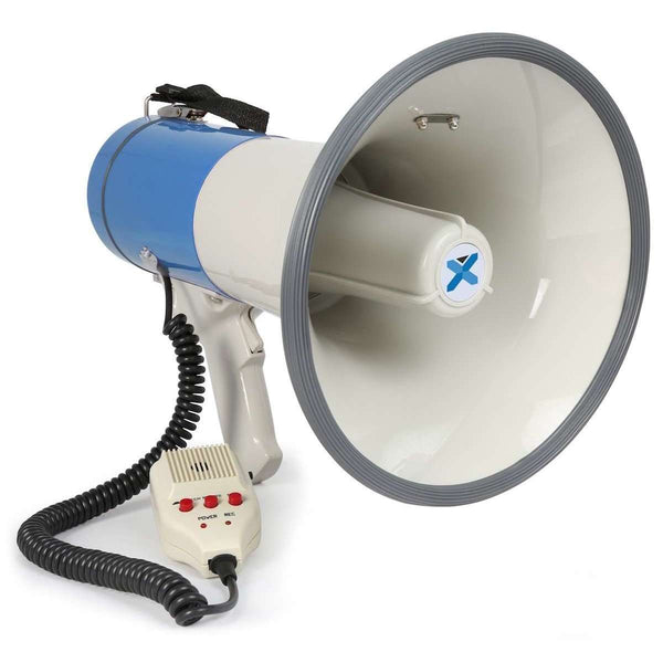 Vexus 30 Watt (60 Watt max.) Over The Shoulder Style Megaphone with MP3 Player and Siren